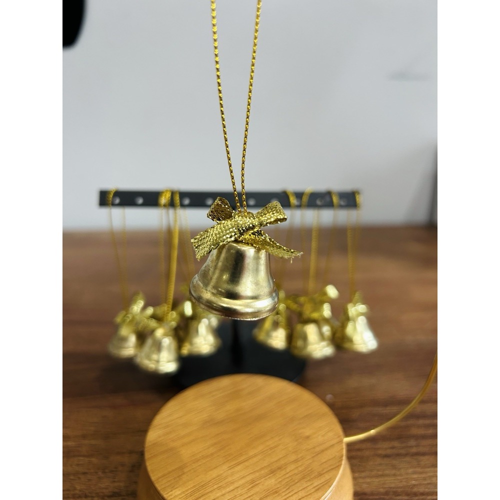 Vintage Miniature Gold Christmas Ringing Bells Ornaments Crafting Estate Find